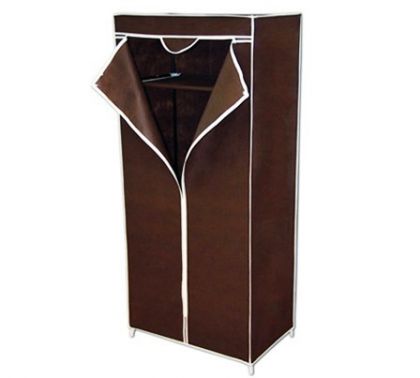 Тканевый шкаф "Кармэн", темно-коричневый, 70,5 х 44 х 155 см
