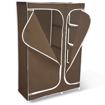 Тканевый шкаф "Гардероб", темно-коричневый, 105 х 45 х 160 см