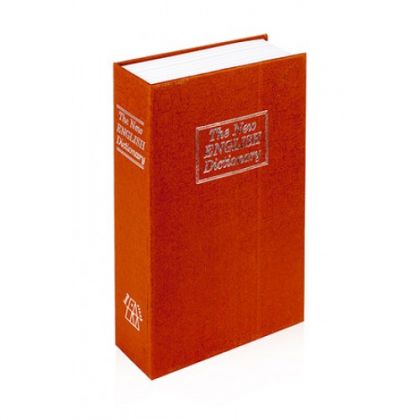 Шкатулка-книга с ключом The New English Dictionary, оранжевая