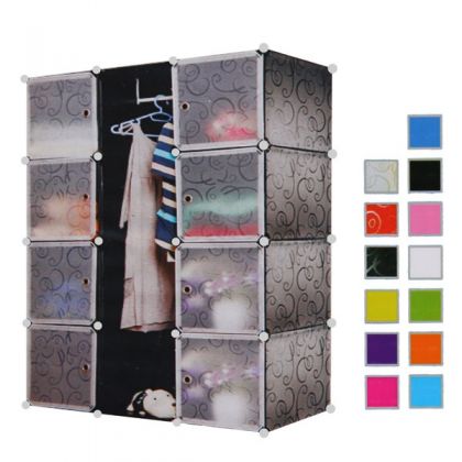 Кубический шкаф 9 отделов 145x37x110 см, разные цвета