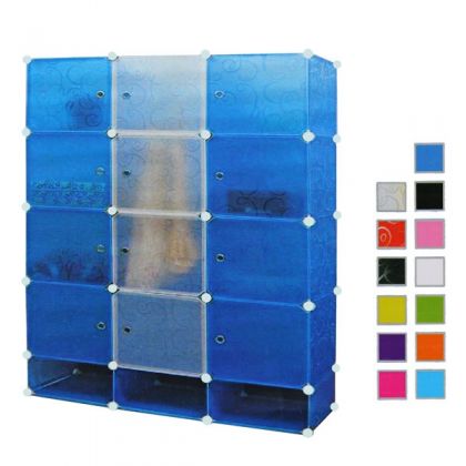 Кубический шкаф 15 отделов 110x37x160 см, разные цвета