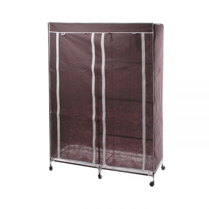 Тканевый шкаф 120x50x175 см, коричневый