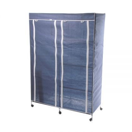 Тканевый шкаф 120x50x175 см, синий