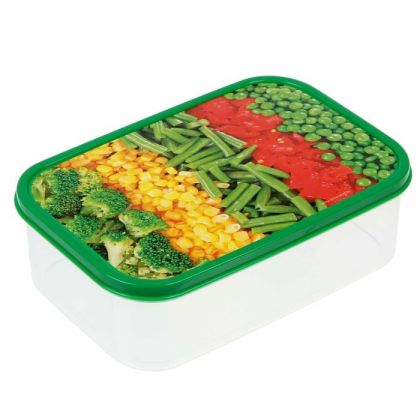 Коробка для еды прямоугольная 1,2л, Овощи