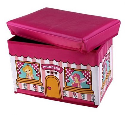 Коробка для хранения детская Принцесса, розовая, большая