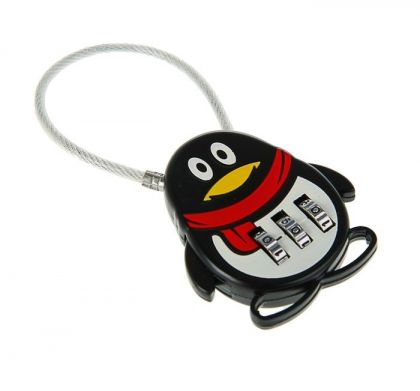 Кодовый замок "Penguin", черный, 4,4 х 1,1 х 9,3 см