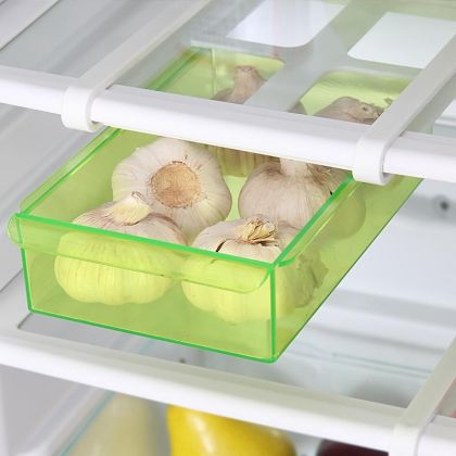 Контейнер для холодильника на пластиковом основании, зеленый, 20 х 15 х 6,8 см