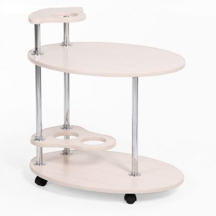 Сервировочный столик "Лилия", белый, 50 х 70 х 50 см