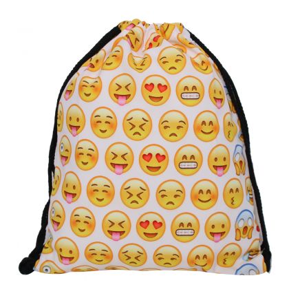 Сумка-мешок для сменной обуви "Emojis", 39 x 30 см