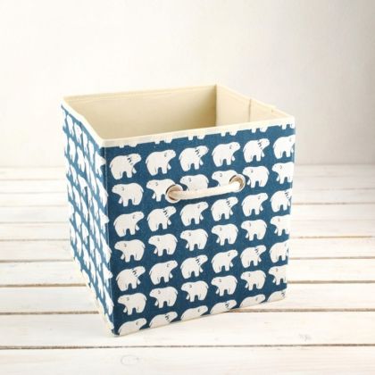 Коробка для хранения «Белые мишки», 27 x 27 x 27 см