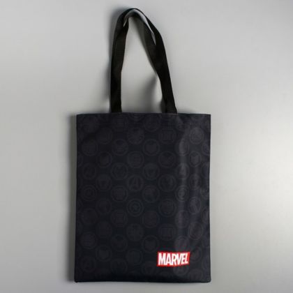 Сумка текстильная «Marvel», без молнии, черный, 31 x 1 x 40,5 см