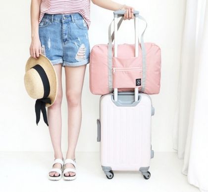 Складная сумка для путешествий, розовый, 48 х 16 x 32 см