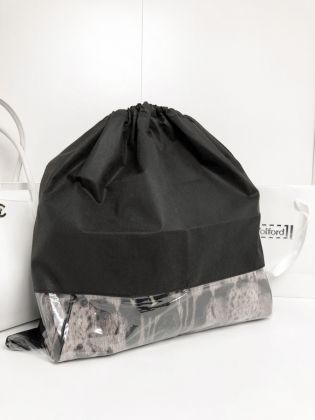 Чехол для хранения сумок с окном, черный, 50 x 50 см