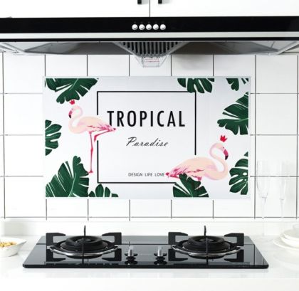 Наклейка жироотталкивающая для кухни «Фламинго», 75 x 45 см