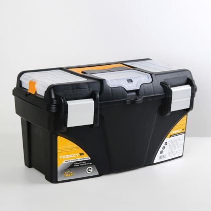 Ящик для инструментов с коробками, «Gefest», черный, 25 х 42 х 24 см