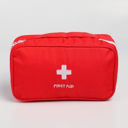 Косметичка дорожная «Первая помощь», красный, 24 х 12 х 6 см