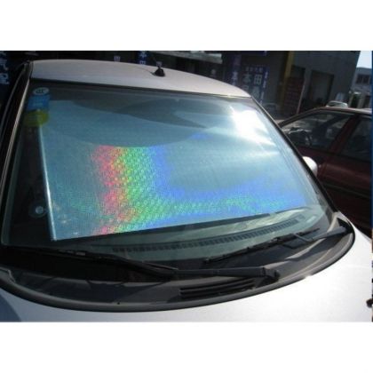 Автомобильная шторка на стекло, раздвижная, хром, 50 x 125 см