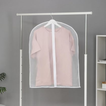 Чехол для одежды плотный, белый, 80 x 60 см