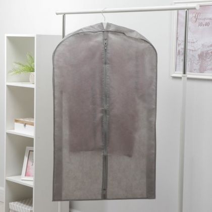 Чехол для одежды зимний, серый, 100 x 60 x 10 см