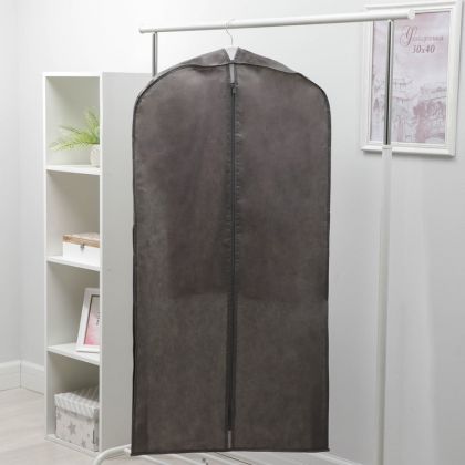 Чехол для одежды зимний, серый, 120 x 60 x 10 см