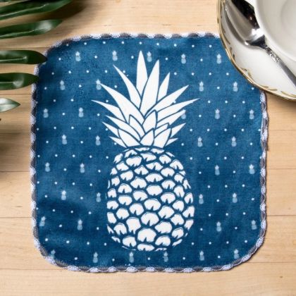 Полотенце «Pineapple», микрофибра, синий, 20 х 20 х 0,2 см