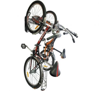 Подвесная система для вертикального хранения 2-х велосипедов
