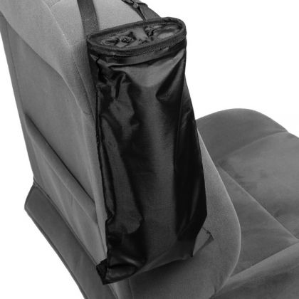 Мешок для мусора с креплением на спинку сиденья, черный, 13 х 13 х 2,5 см