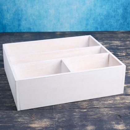 Ящик для хранения, белый, 34,5 х 30 х 10 см