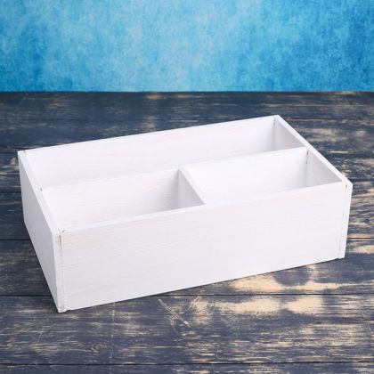 Ящик для хранения, белый, 20,5 х 34,5 х 10 см