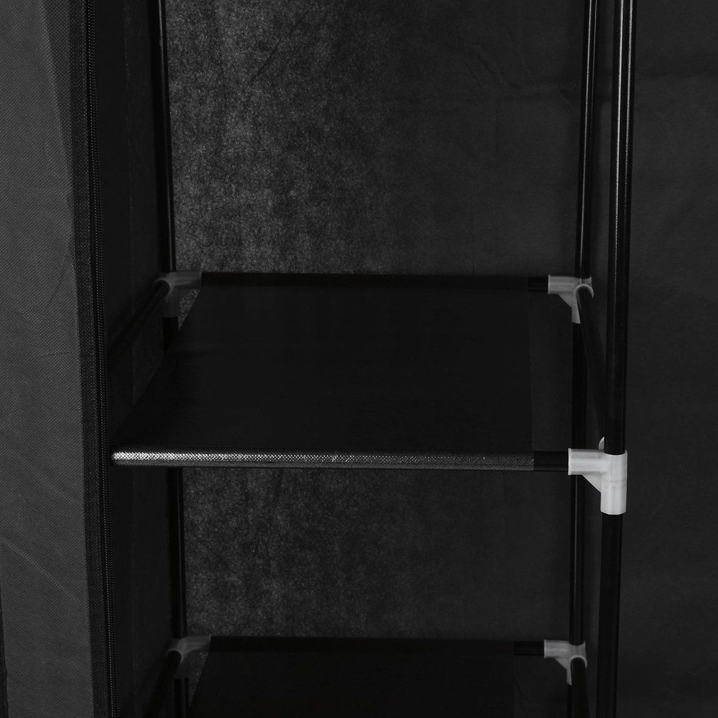 Тканевый шкаф "Дабл", черный, 110 x 43 x 172 см