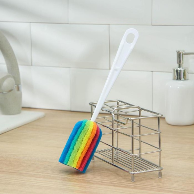 Купить ершик для посуды с абразивом Rainbow 25 x 4 см