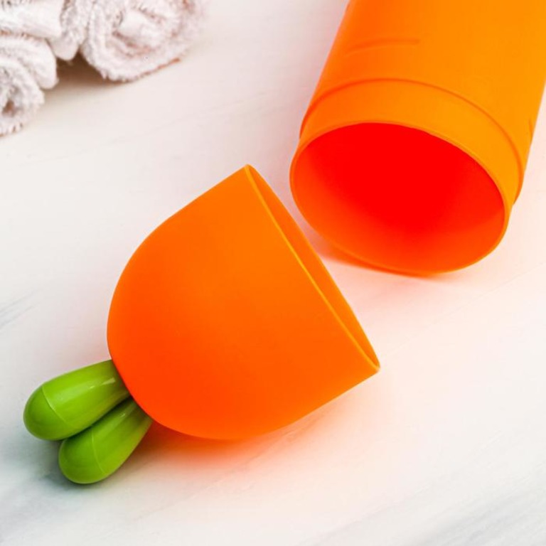 Купить футляр для зубной щетки Морковка оранжевый 5,5 х 5,5 x 22,5 см