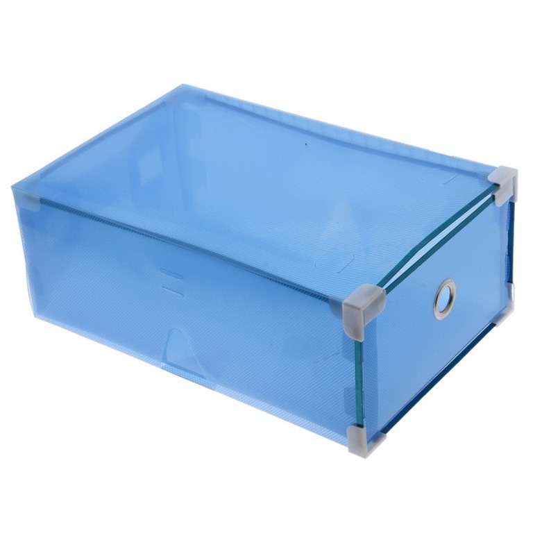 Купить коробку для хранения выдвижную Melani 3 шт синий 34 x 22 х 13 см