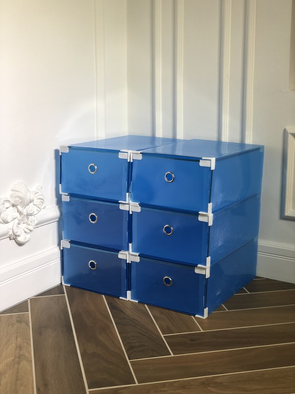 Купить коробку для хранения выдвижную Melani синий 34 x 22 х 13 см