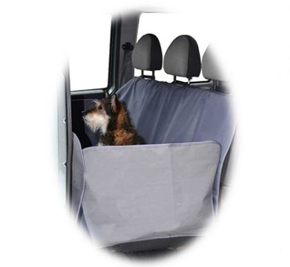 Автогамак для перевозки собак в салоне (с защитой дверей), серый, 150 х 160 см