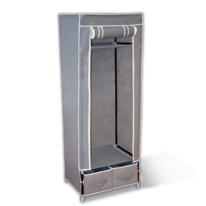 Тканевый шкаф "Рино", серый, 60 х 45 х 160 см