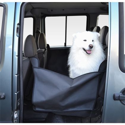 Автогамак для перевозки собак в салоне (с защитой дверей), черный, 160 х 150 см