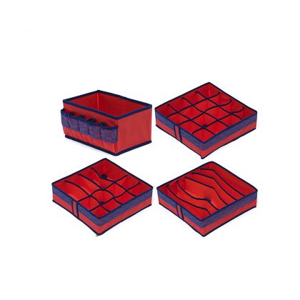 Комплект органайзеров на 6, 12, 16 ячеек и коробка для косметики Rosso