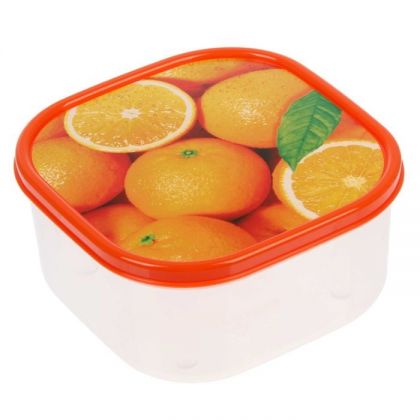 Коробка для еды квадратная 700мл, апельсины