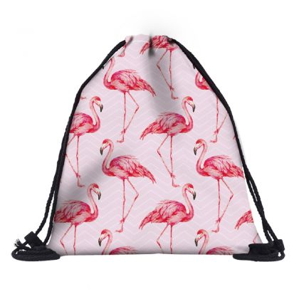 Сумка-мешок для сменной обуви "Pink Flamingos", 30 х 39 х 20 см