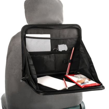 Органайзер-столик в авто на спинку сиденья, черный, 39 х 3,5 х 30 см