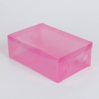 Коробка для хранения обуви, розовый, 28 x 18 х 10 см