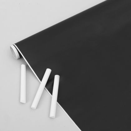 Меловая доска, клеевая, черный, 100 x 60 см
