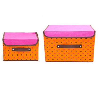 Комплект декоративных коробочек Trendy для хранения, персиковый