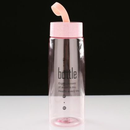 Бутылка для воды с силиконовой петлей, 0,45 л, 6,5 х 6,5 х 24 см