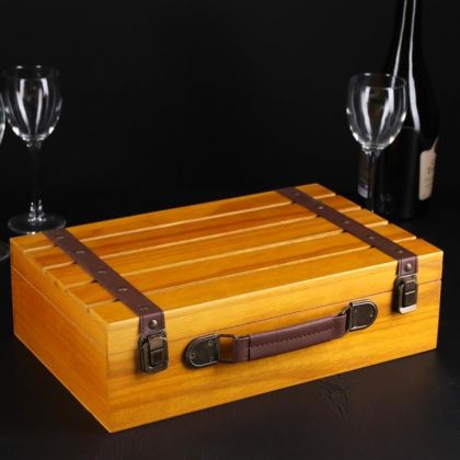 Ящик для вина «Шардоне», на 2 бутылки, 35 x 23 x 12 см