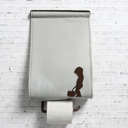 Панно-органайзер для туалета «Мальчик», серый, 21 х 2 x 34,5 см