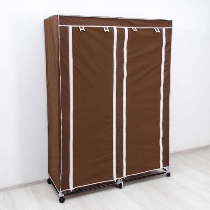 Тканевый шкаф для одежды, коричневый, 120 х 50 х 175 см
