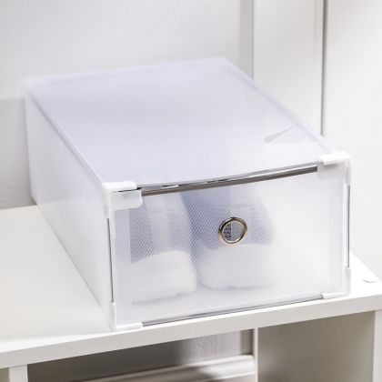 Коробка для обуви Melani, прозрачный, модель 2, 34 x 22 x 13 см