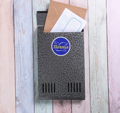 Ящик почтовый без замка «Голубка», с петлёй, вертикальный, серебристый, 31,5 х 20 х 4,5 см